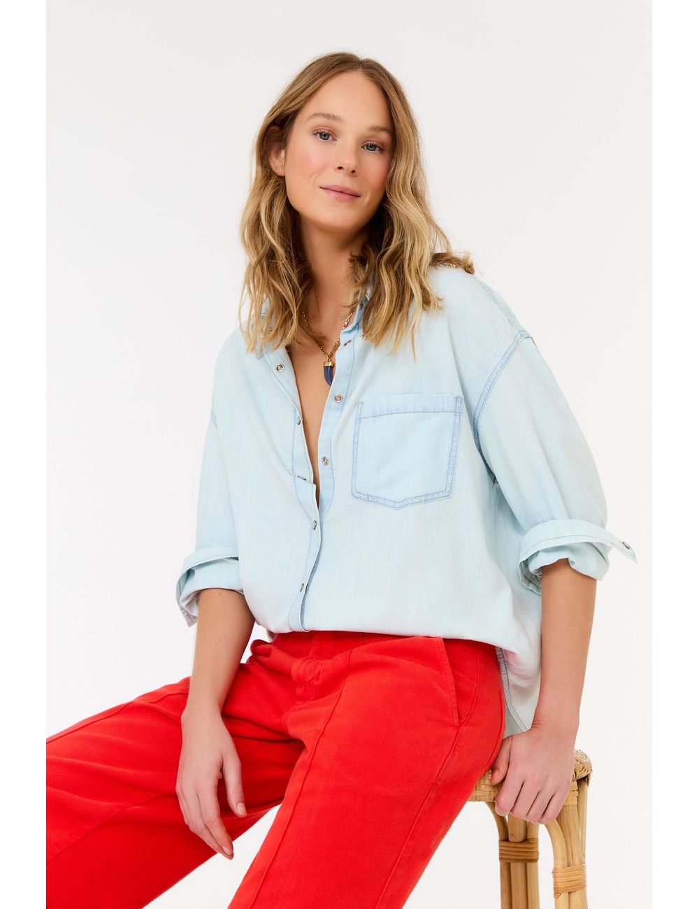 Camisa Jeans Oversize