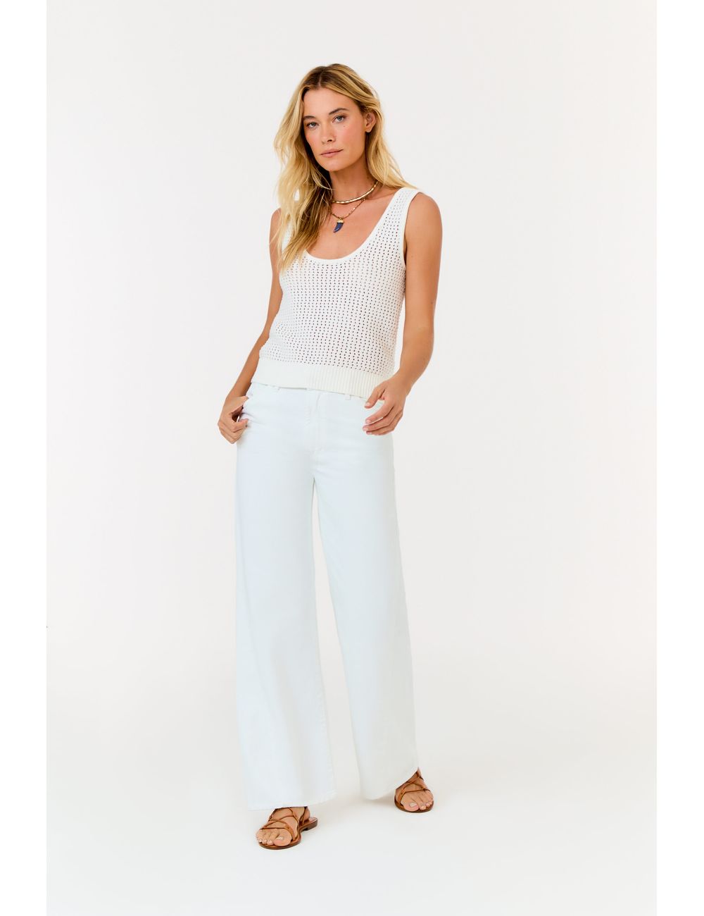 Calça Sarja Wide Leg Nesgas