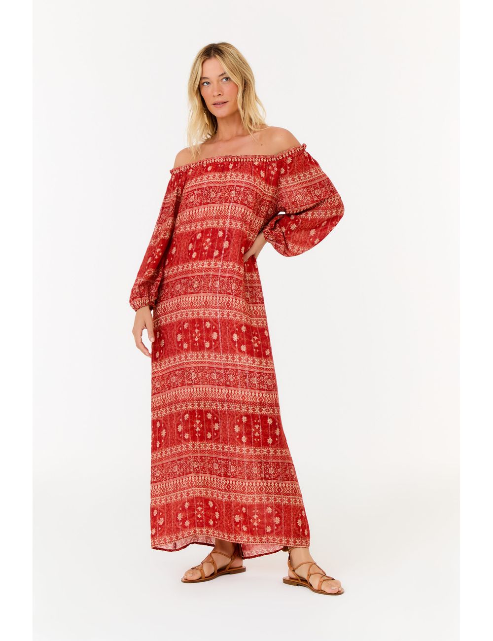 Vestido Midi Estampa Hera