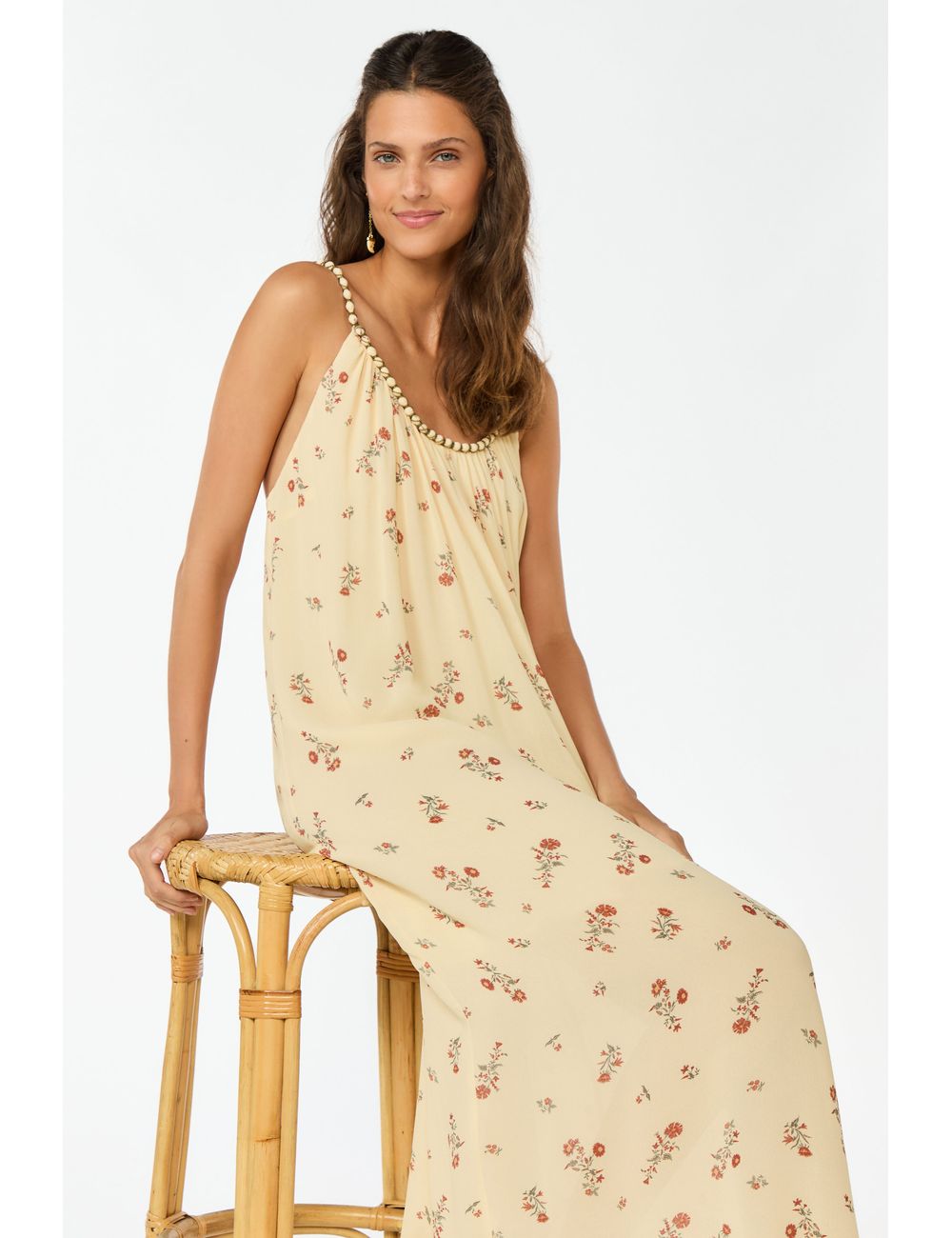 Vestido Midi Estampa Aura