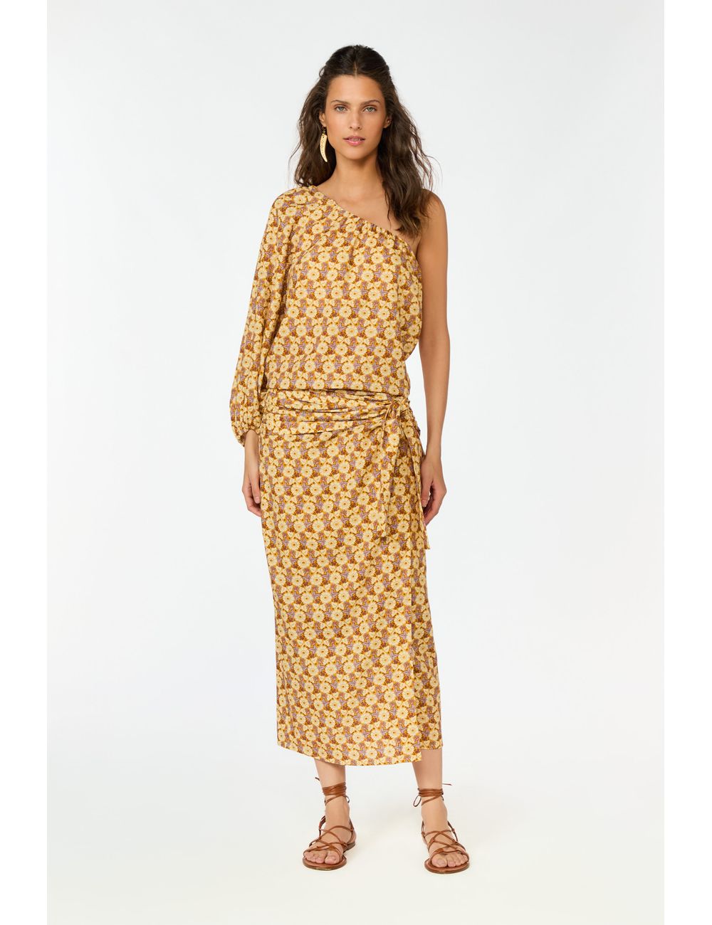 Saia Midi Estampa Cali