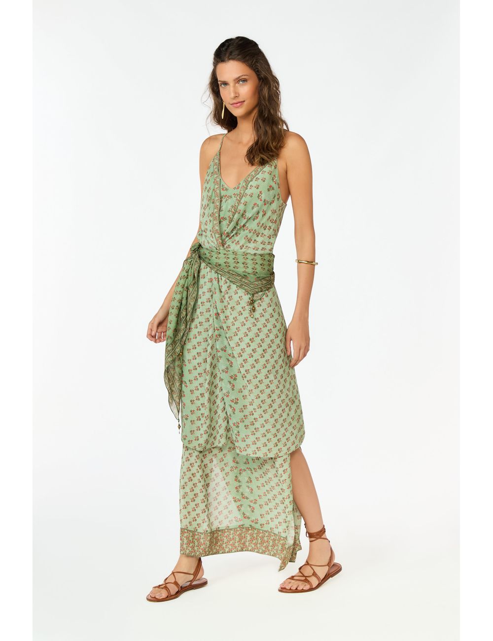 Vestido Midi Ggt Estampa Krabi