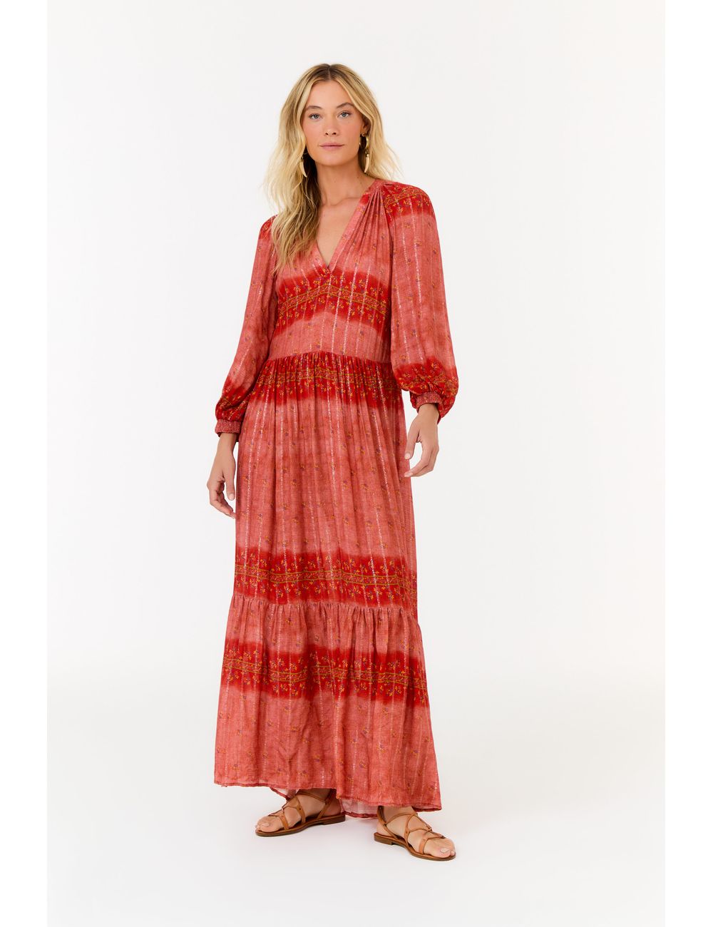 Vestido Manga Estampa Laguna