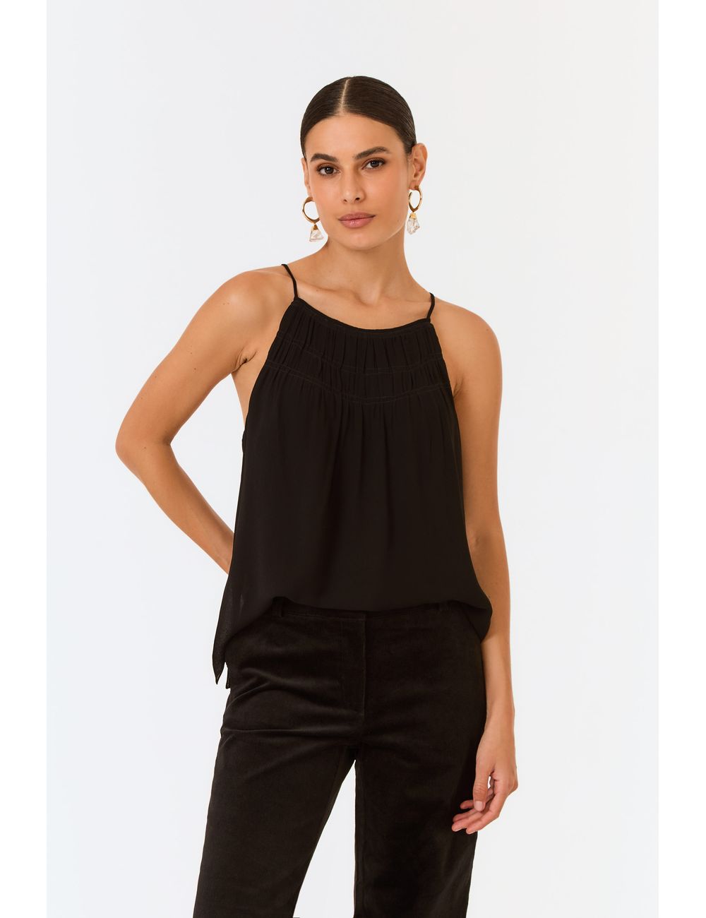 Blusa Alça Ggt Pespontos