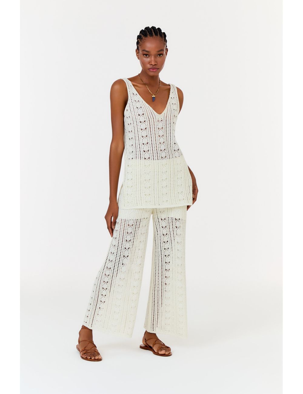 Calça Tricot Cropped