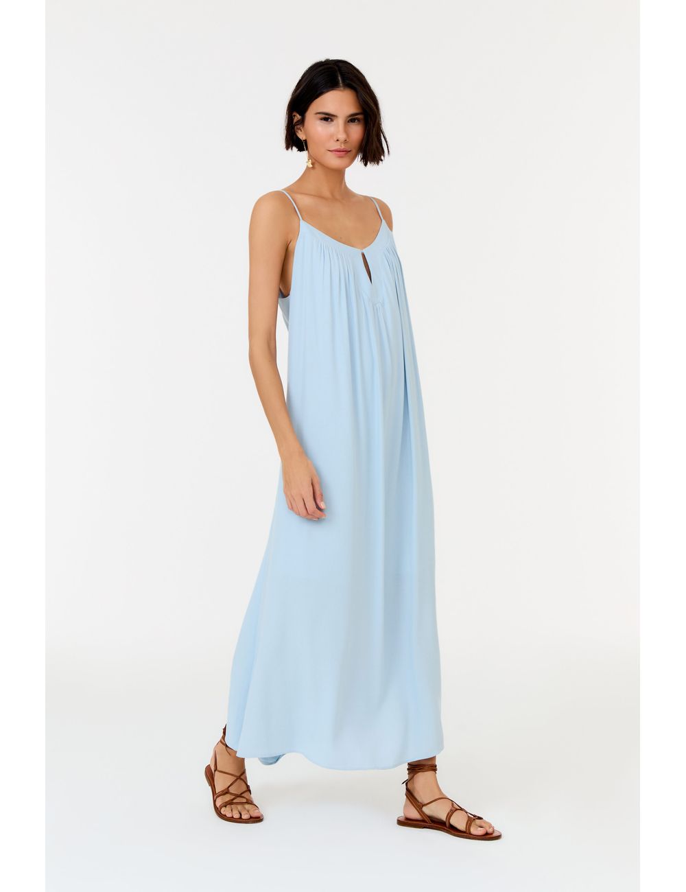 Vestido Midi Decote Gota