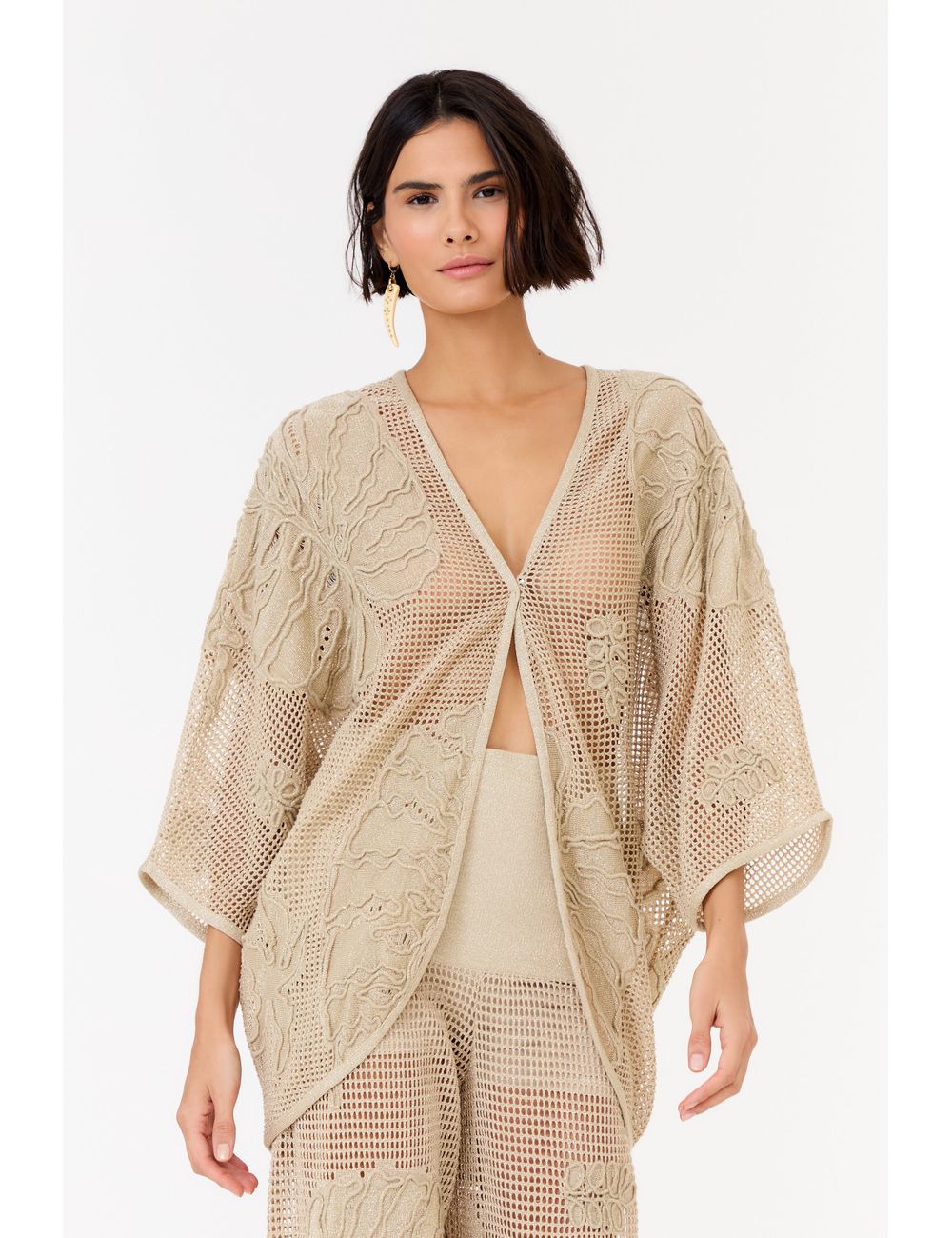 Kimono Tricot Bordado Corneli