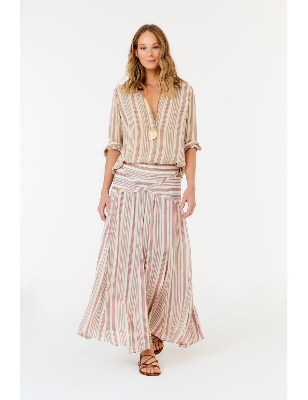 Saia Midi Estampa Jazzy