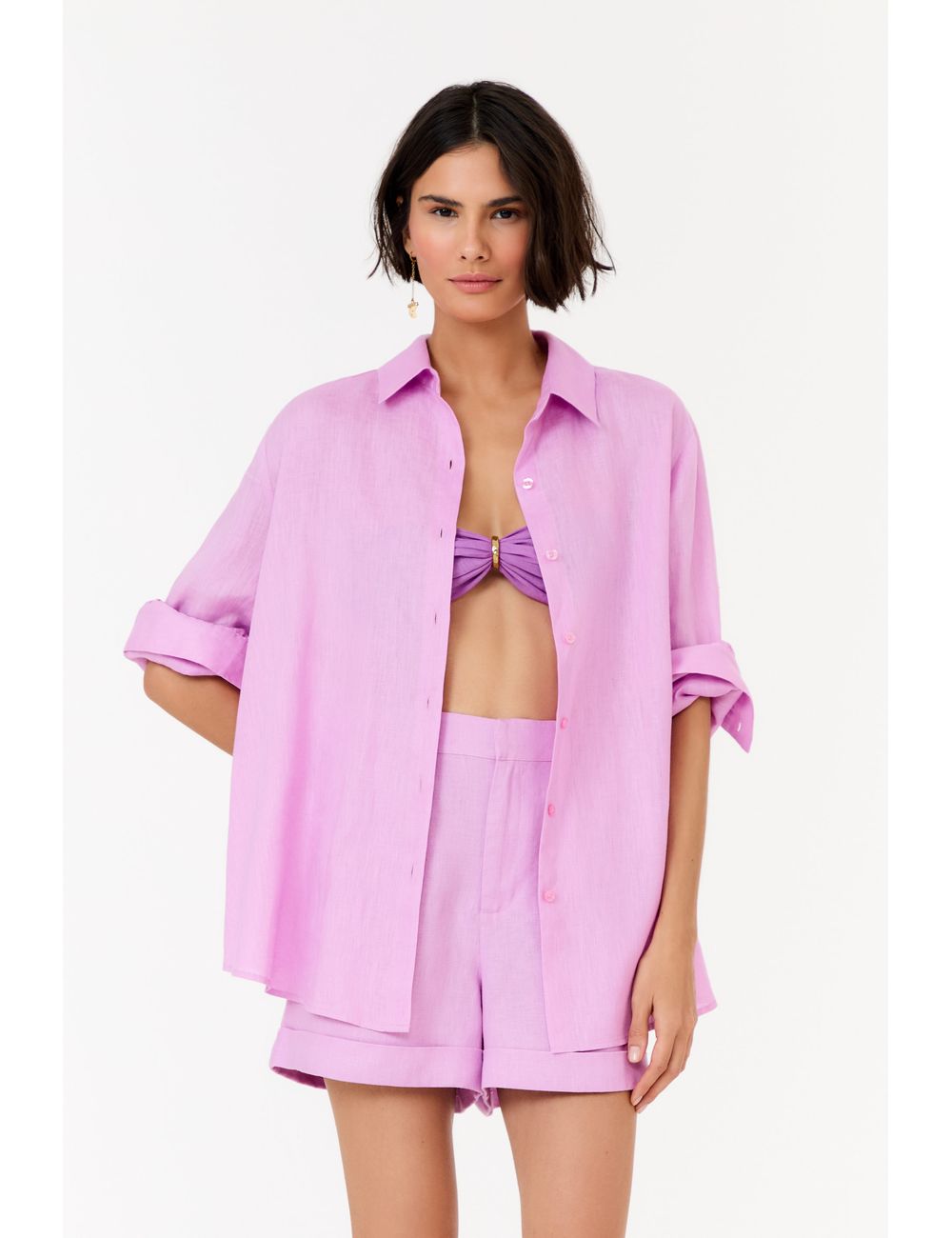 Camisa Botões Manga Longa