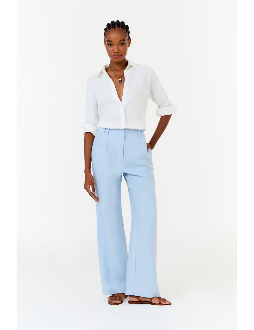 Calça Pregas Alfaiataria