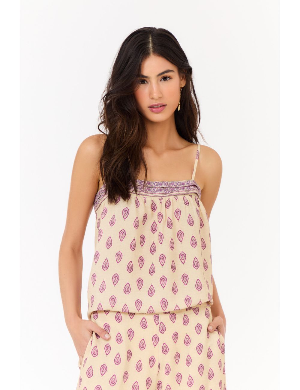 Blusa Alcinha Estampa Tropics