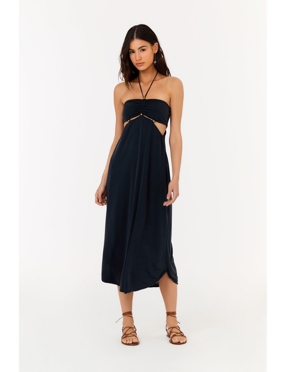 Vestido Metais Decote