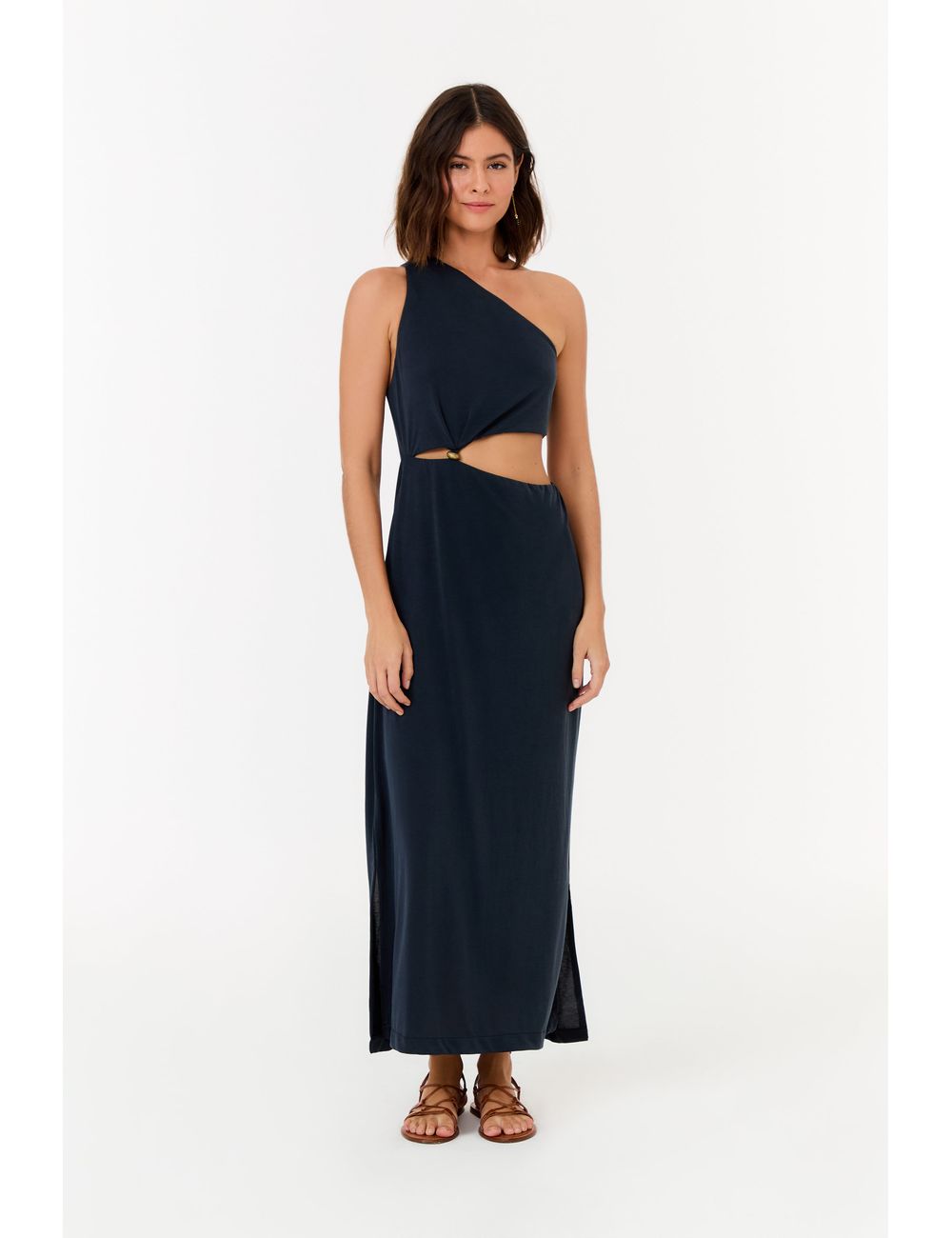 Vestido Ombro Só Metal