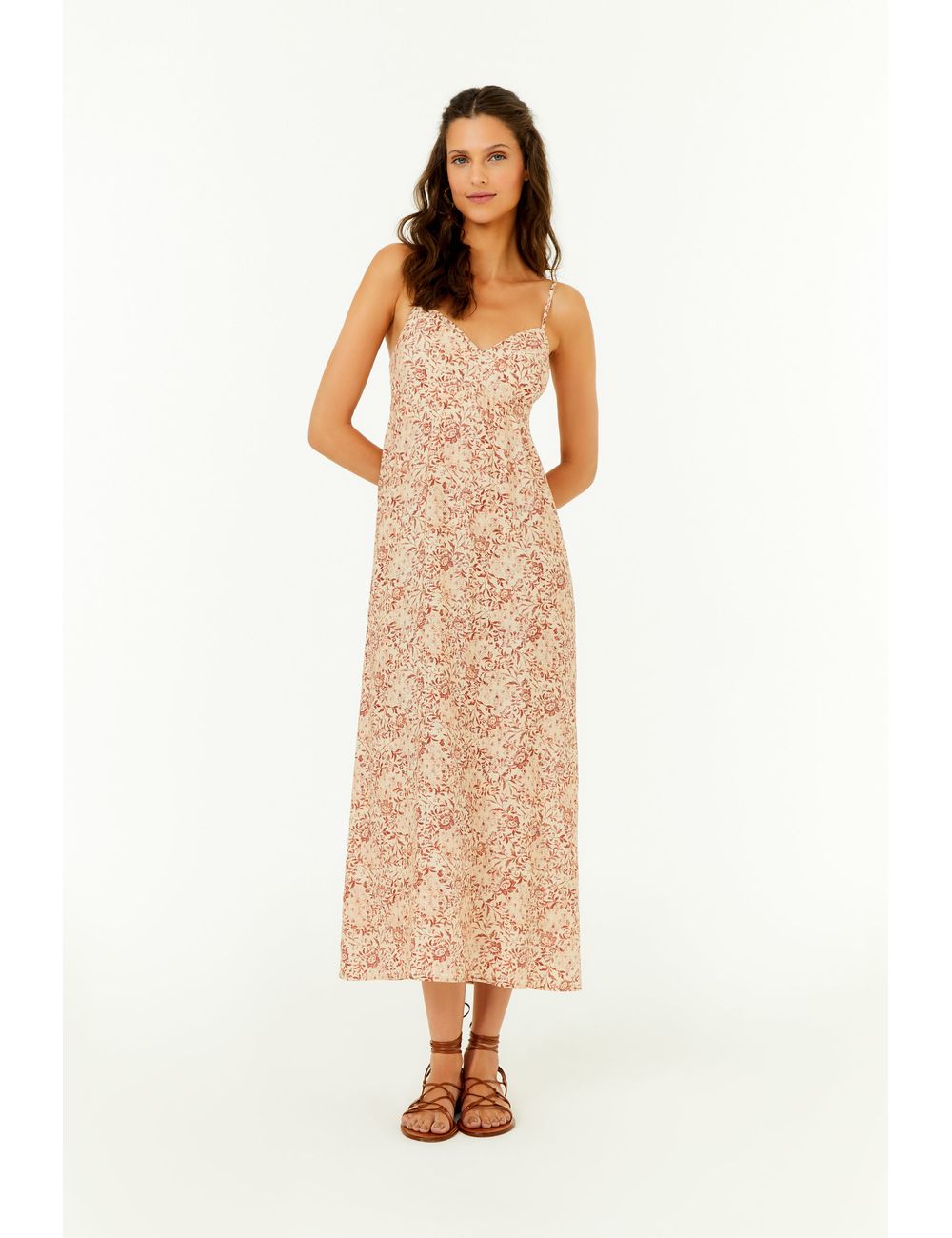 Vestido Midi Estampa Mini Perola