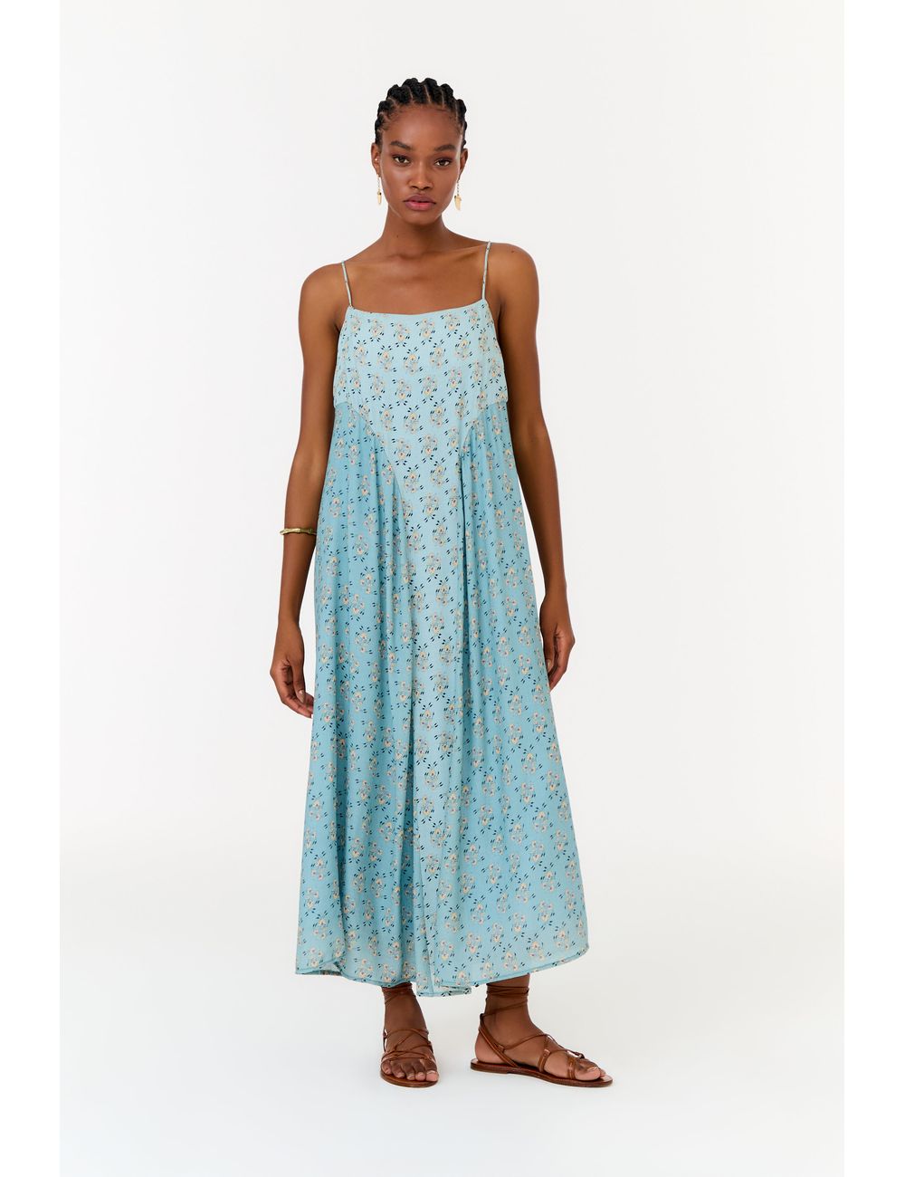 Vestido Longo Estampa Zamia