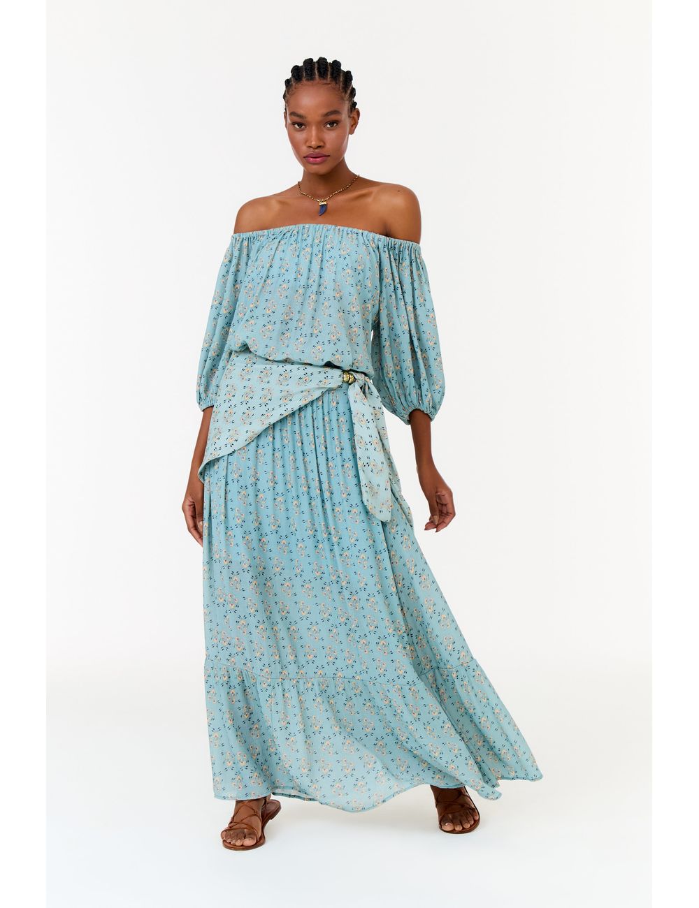 Saia Longa Estampa Zamia