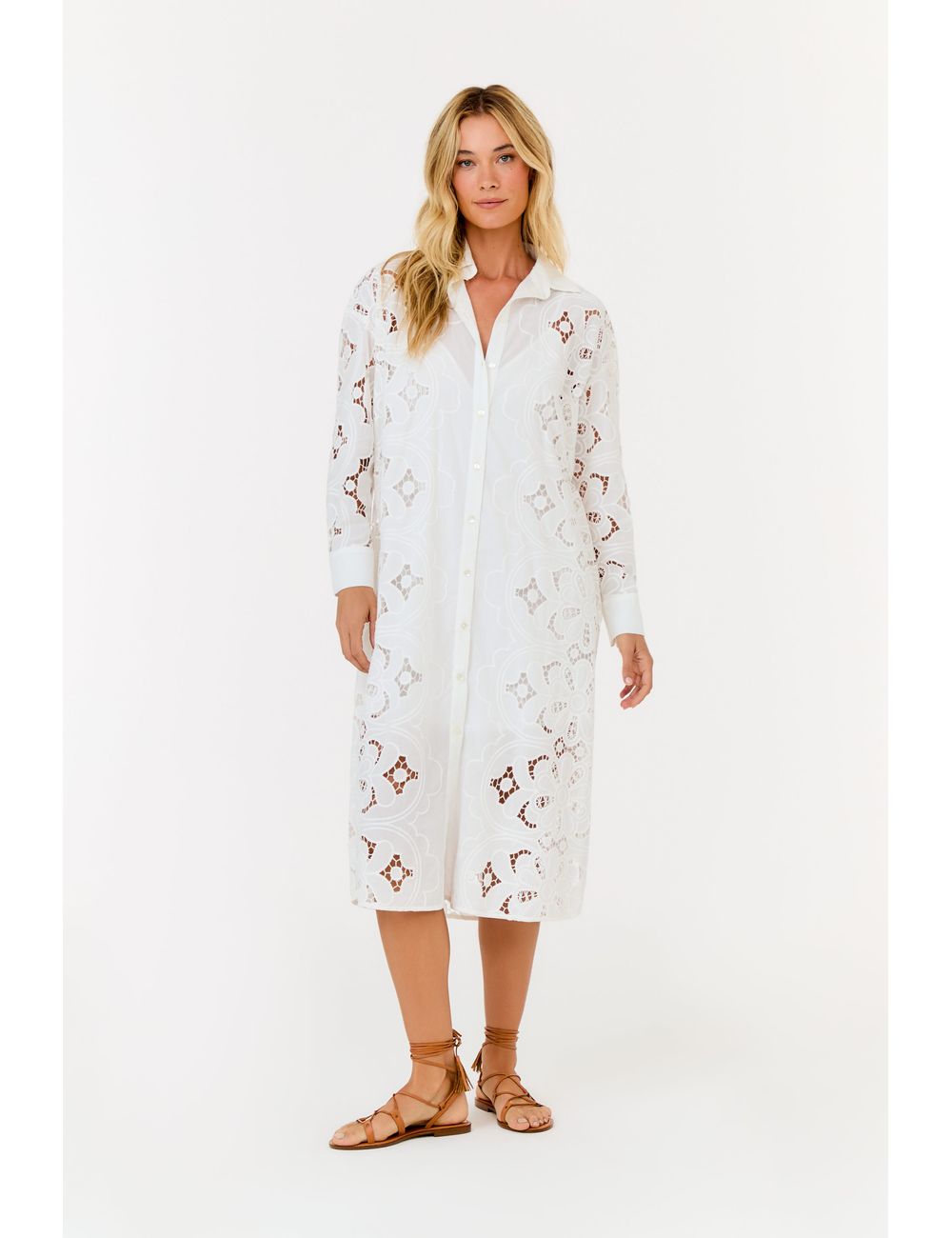 Vestido Chemise Renda