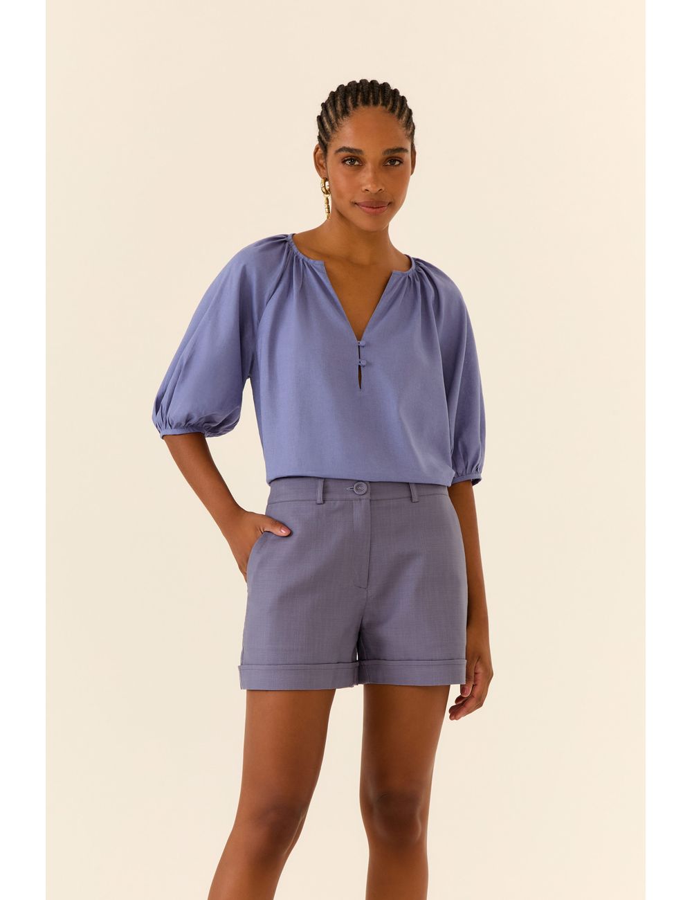 Short Reto Listra Níquel