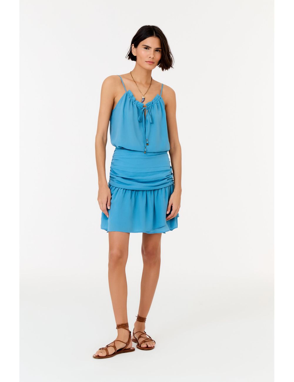 Saia Curta Pala Franzida