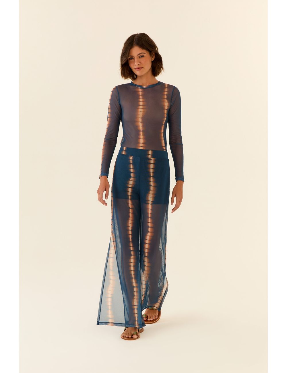 Calça Tule Estampa Wind Erva Doce