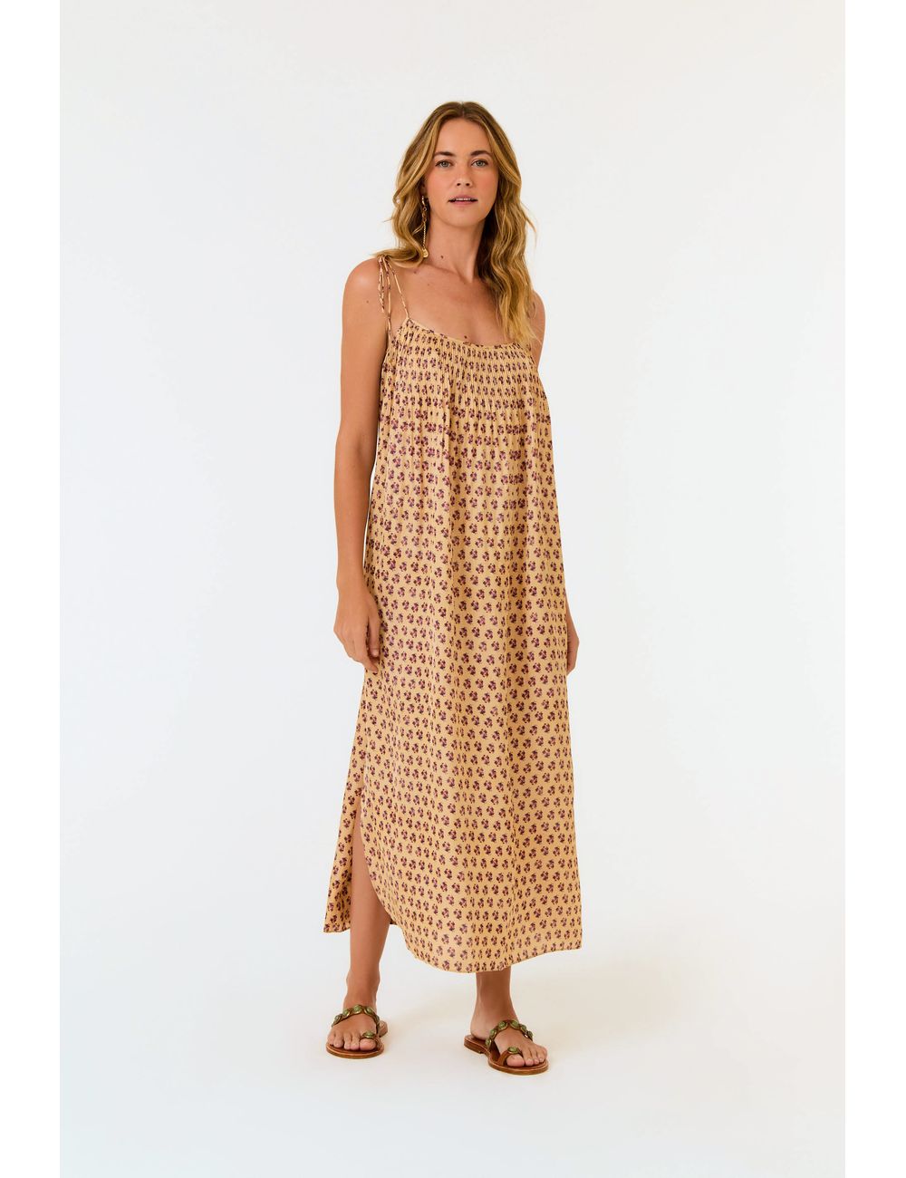 Vestido Alça Estampa Papiro