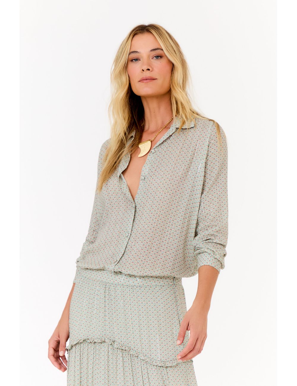 Camisa Estampa Trellis