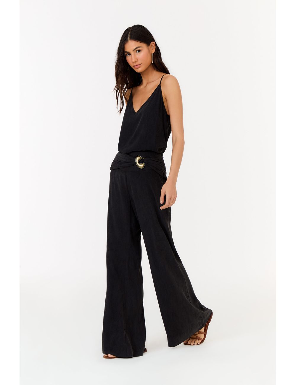 Calça Flare Fivela