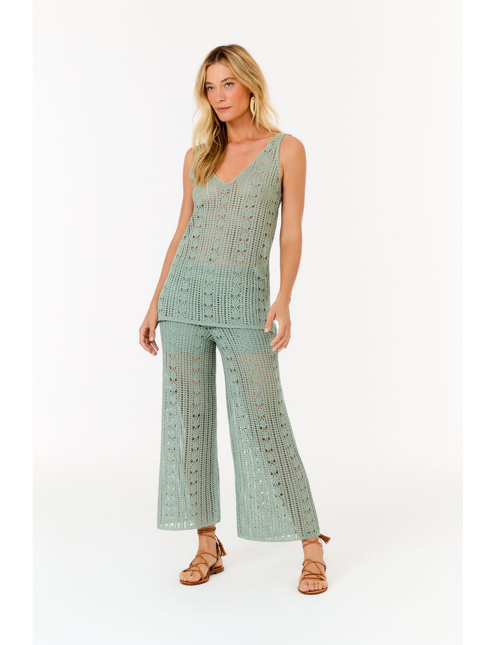 Calça Tricot Cropped