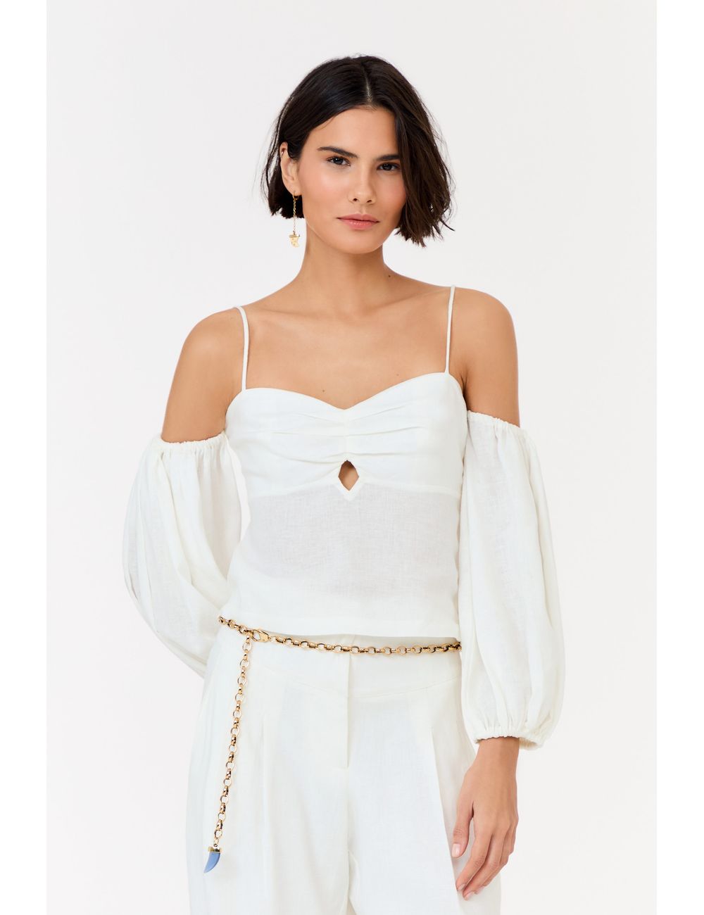 Blusa Alcinha Manga Bufante