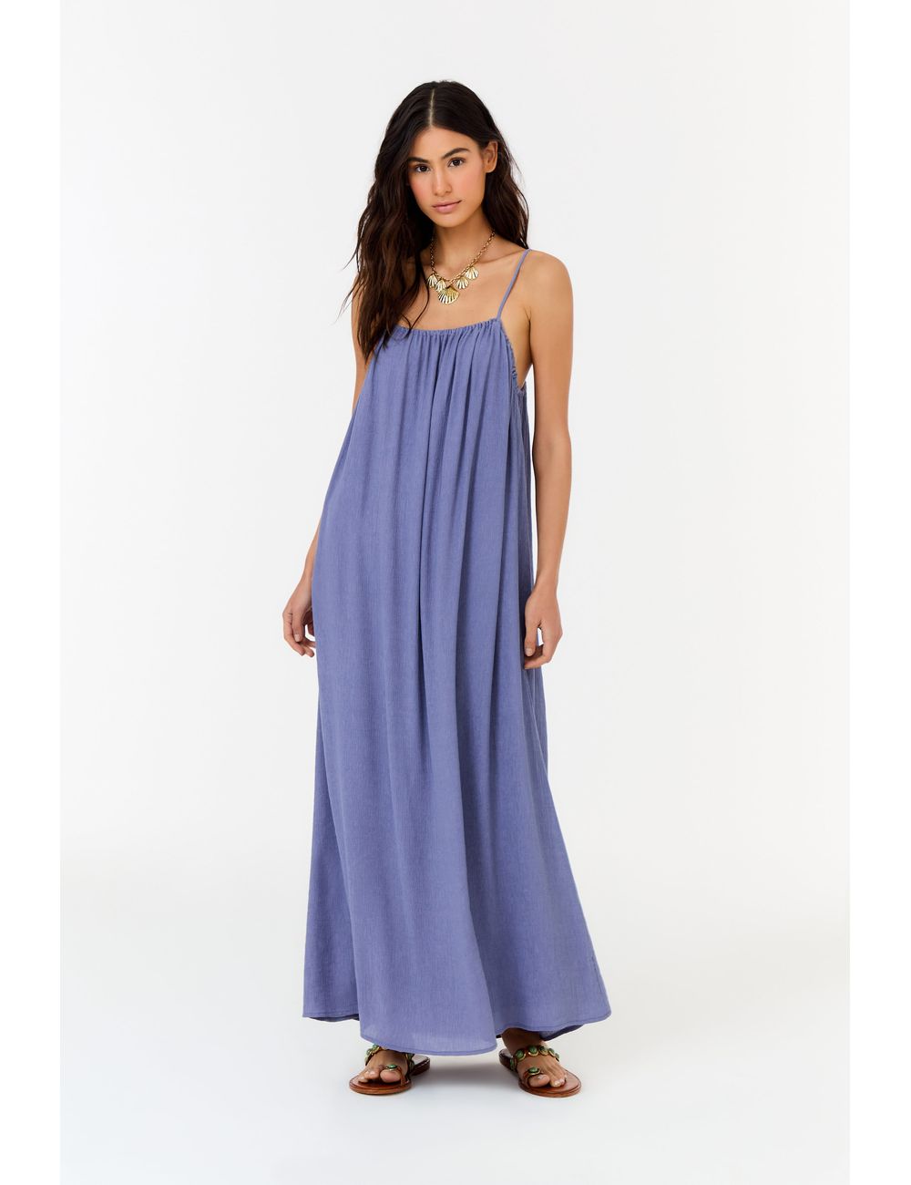 Vestido Midi Cava Reta