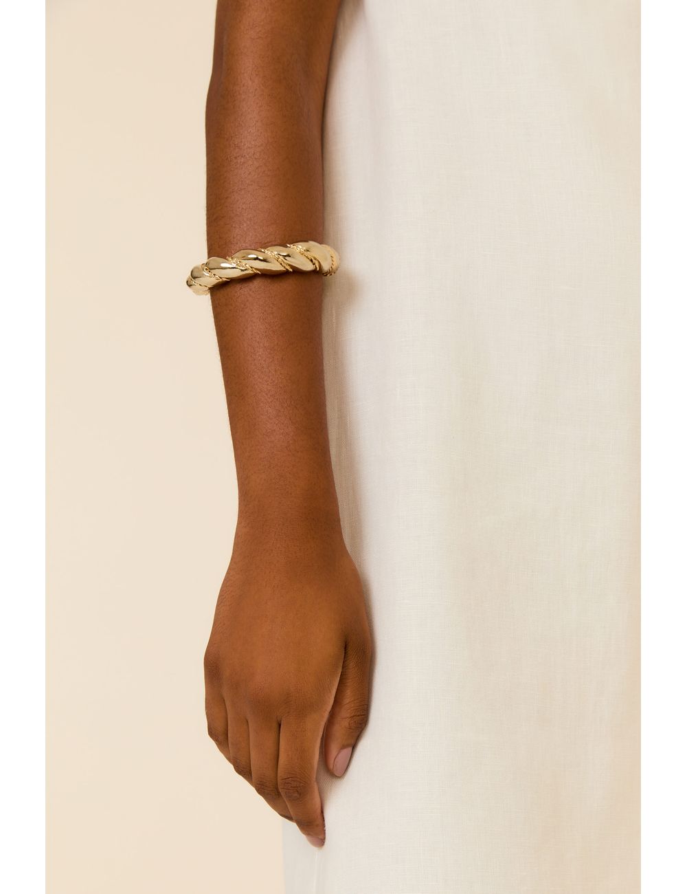 Pulseira Metal Torcida - Dourado / U