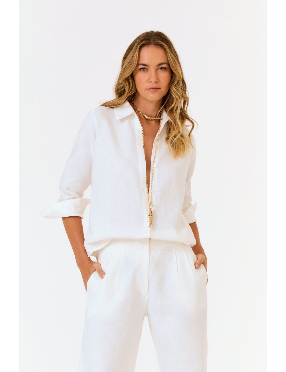 Camisa Botões Fraldada