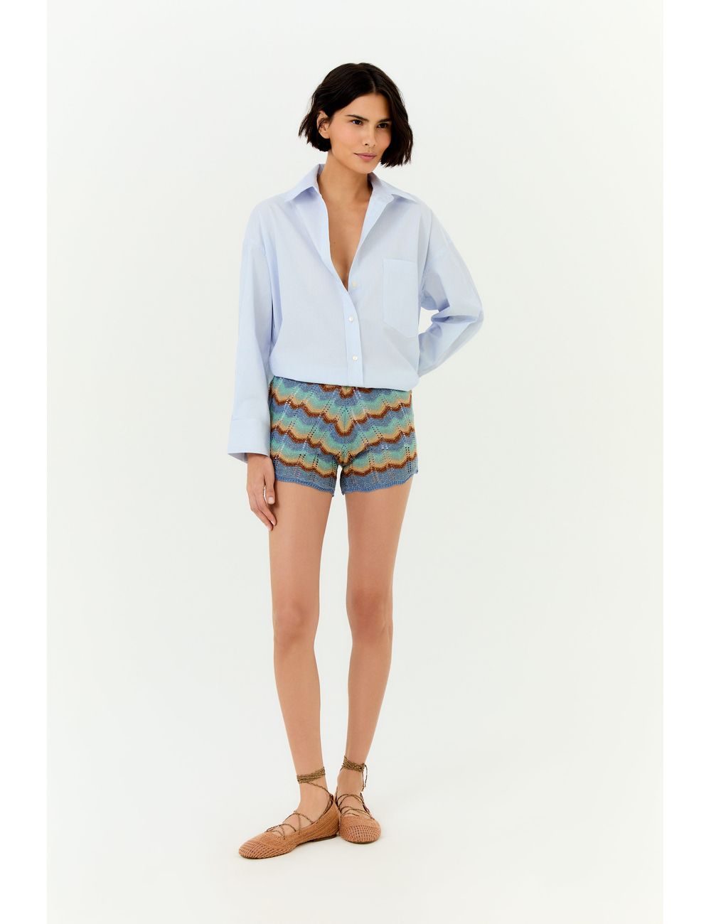 Short Tricot Chevron Multicolor