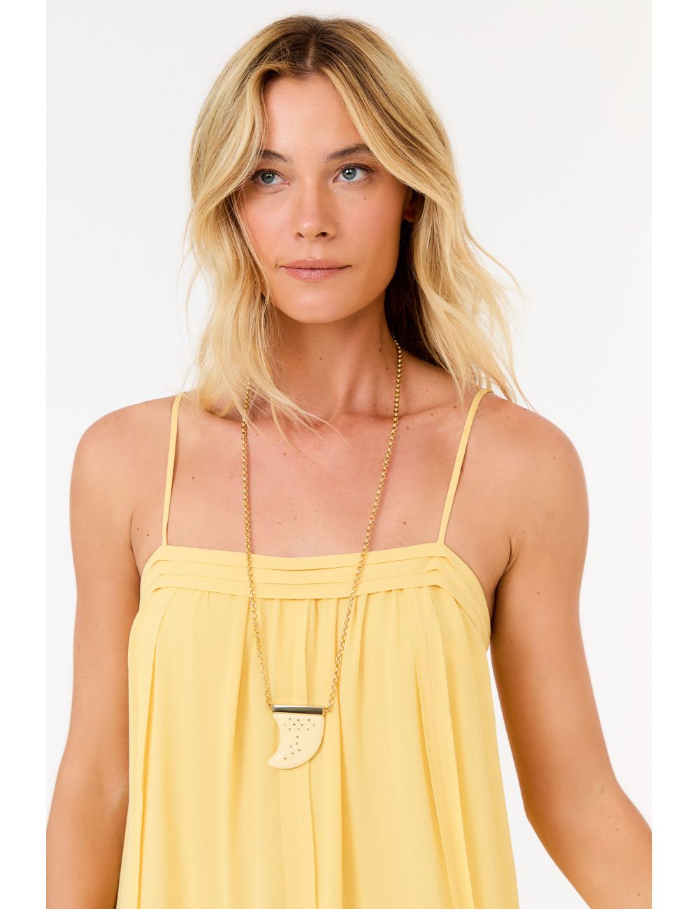 Colar Longo Dente - Marfim / U