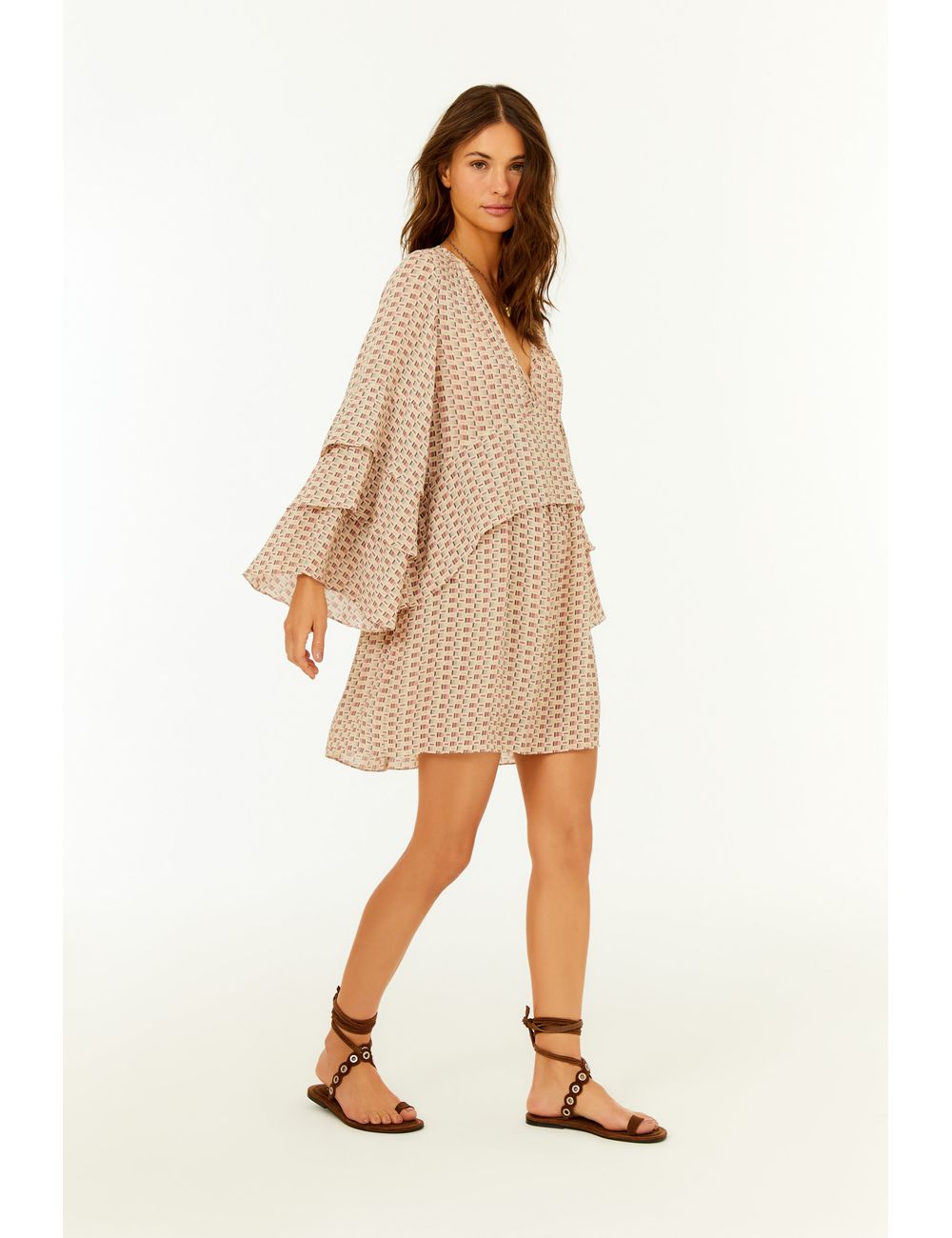 Vestido Curto Ggt Estampa Mosaic