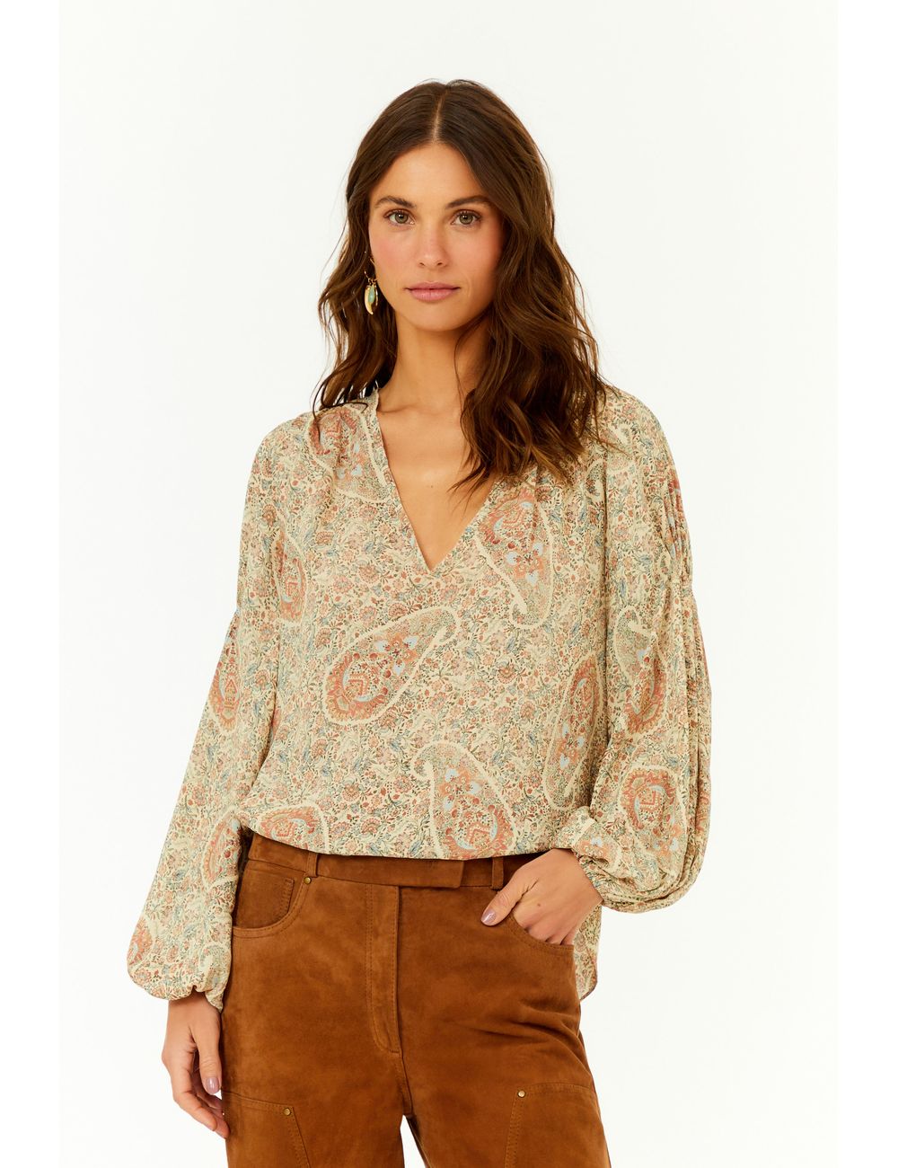 Blusa Manga Longa Ggt Estampa Liberty