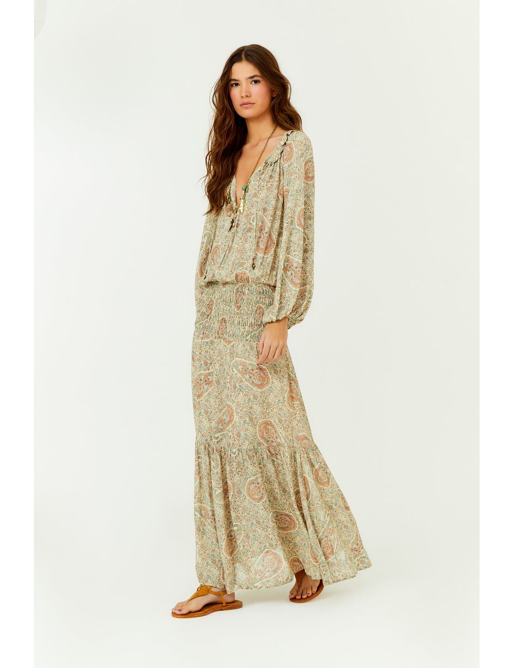Vestido Longo Ggt Estampa Liberty