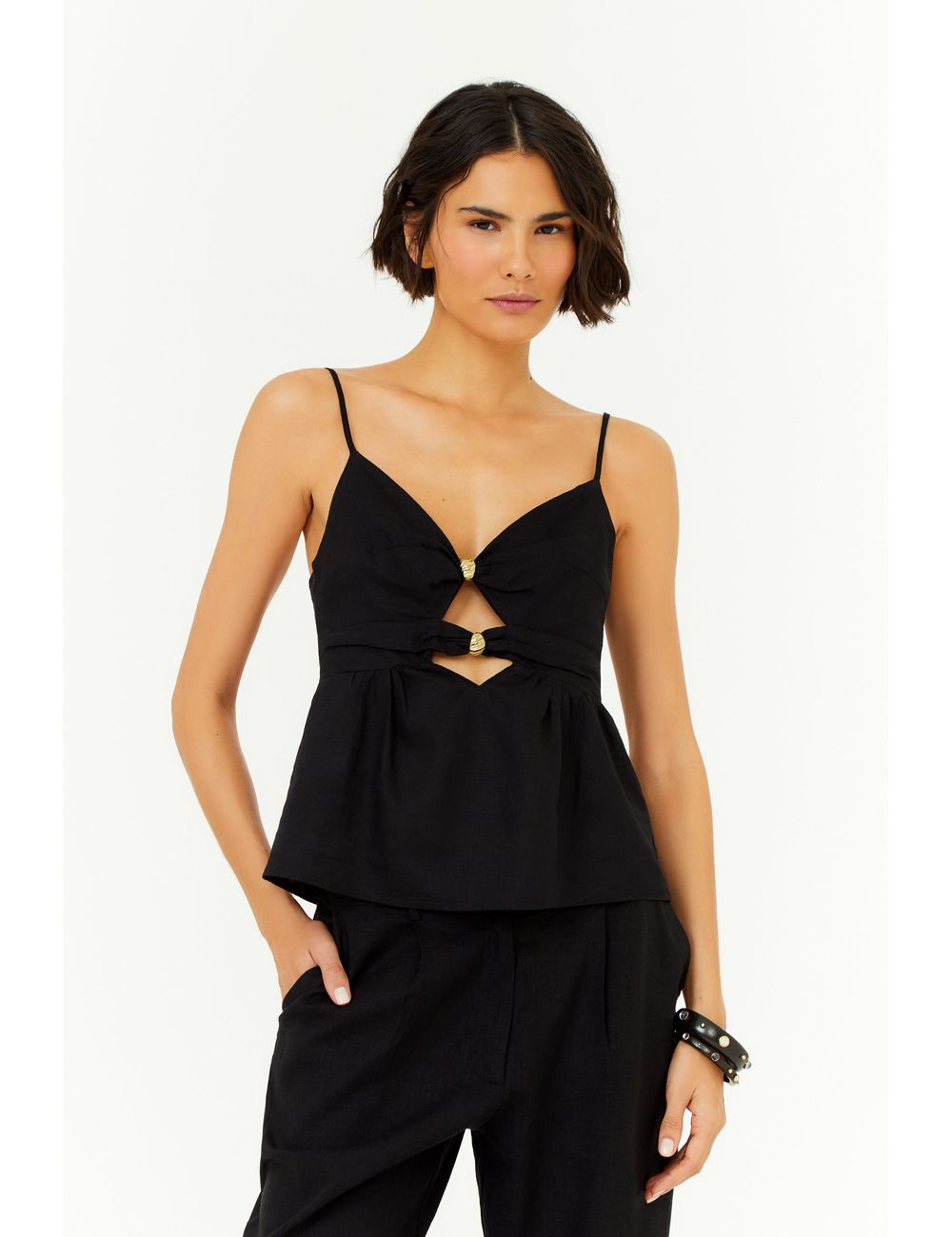 Blusa Alça Fivela Decote
