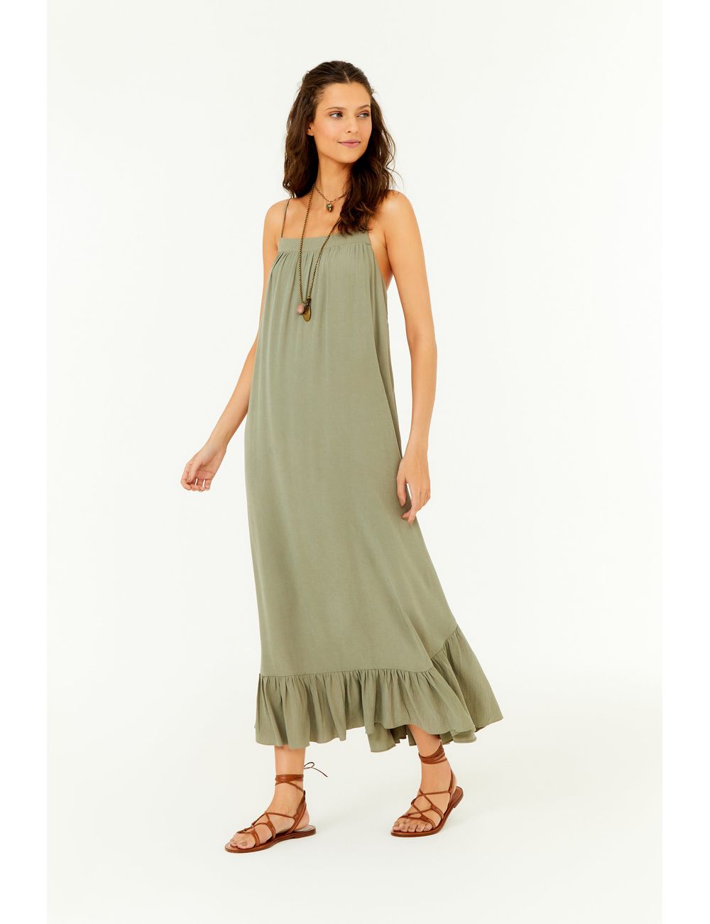 Vestido Midi Babados