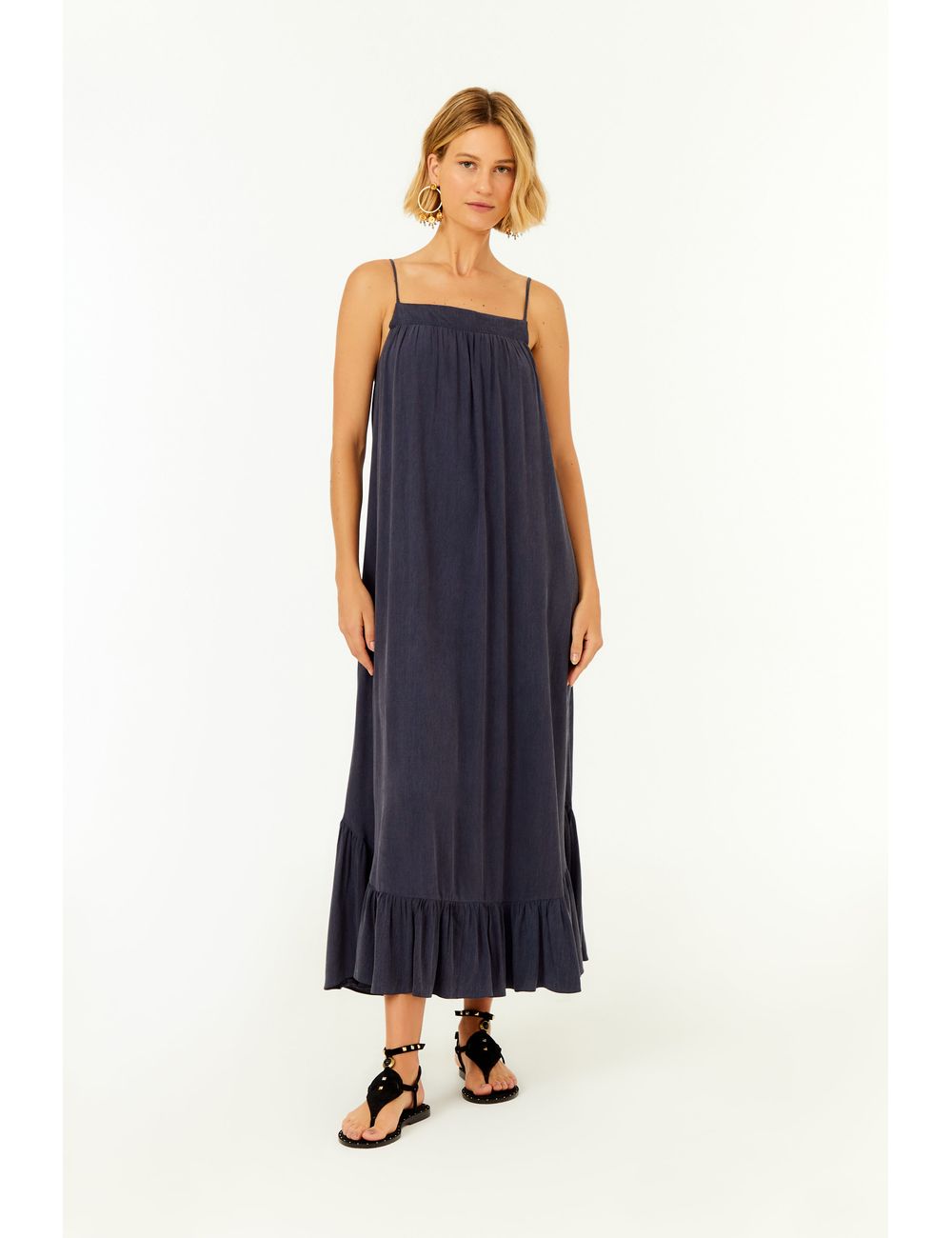 Vestido Midi Babados