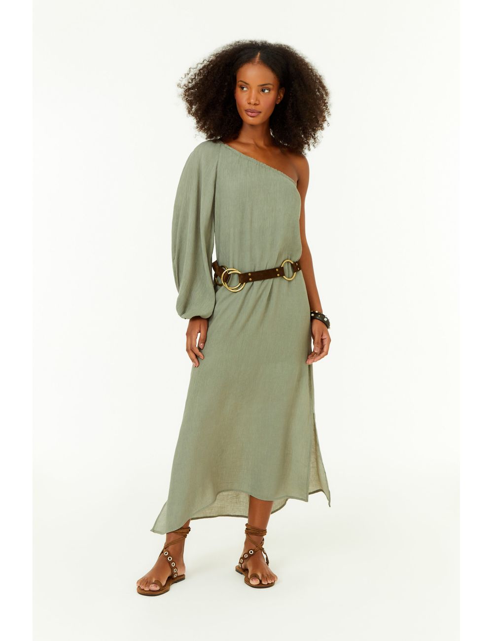 Vestido Midi Ombro Só