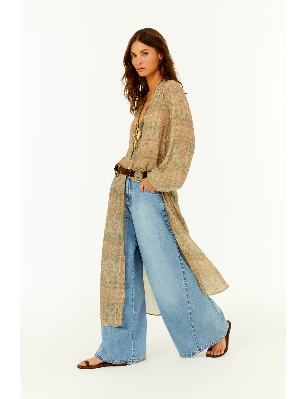 Calça Jeans Wide Leg Nesgas