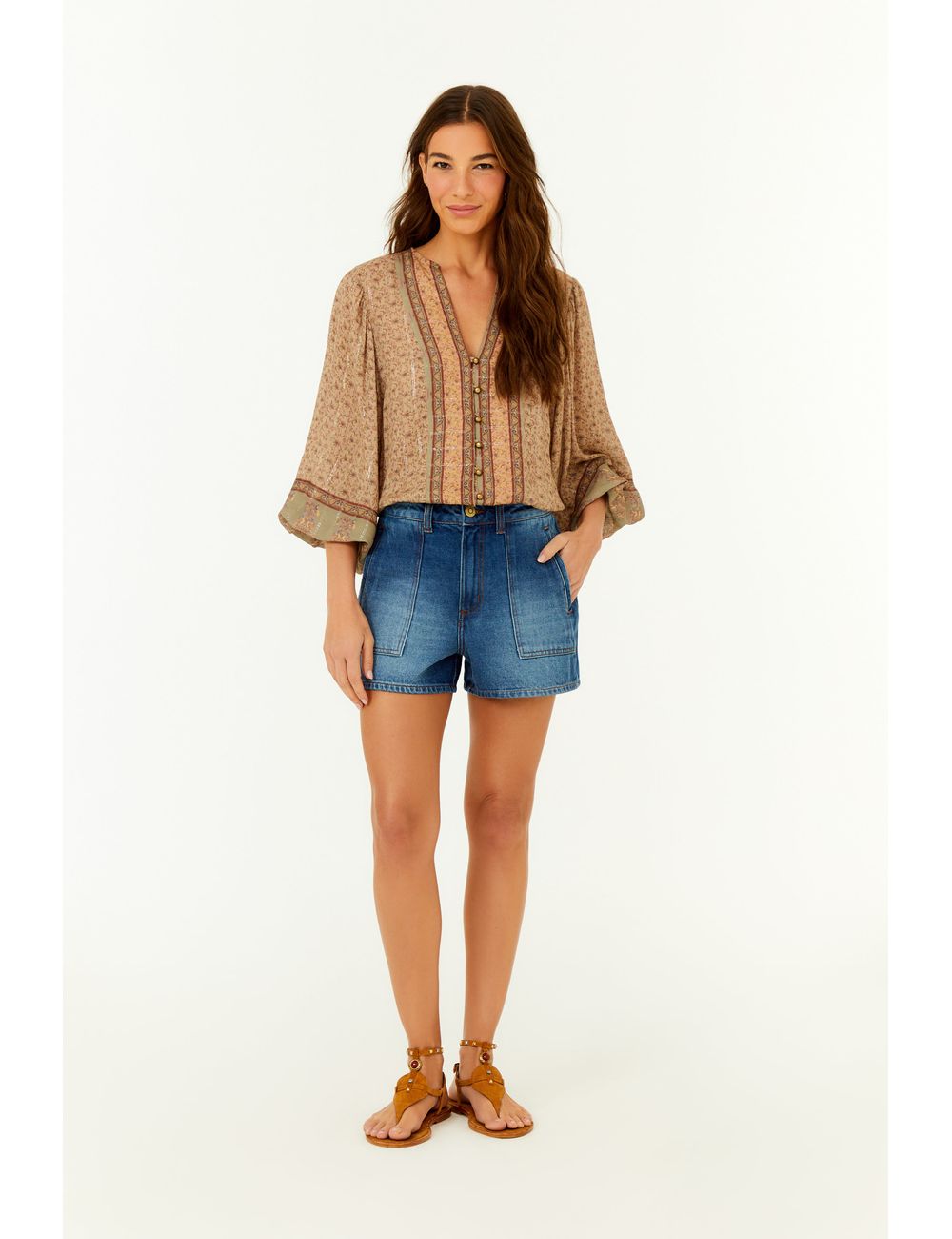 Short Jeans Bolsos Casa Inglesa