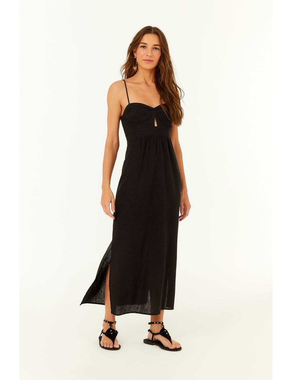Vestido Midi Decote Vazado
