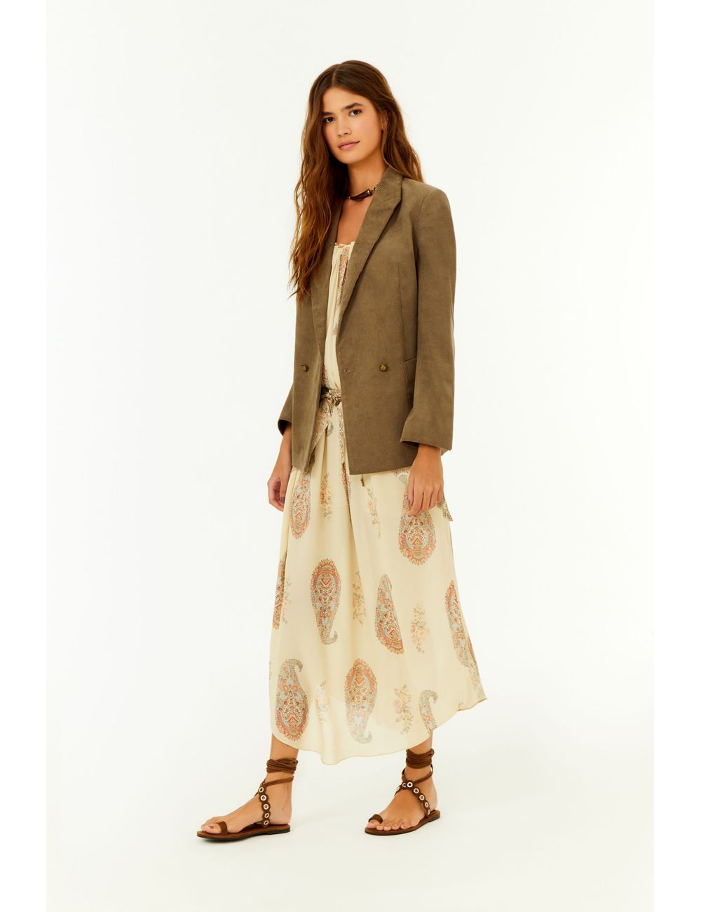 Vestido Midi Sem Alça Ggt Estampa Flory