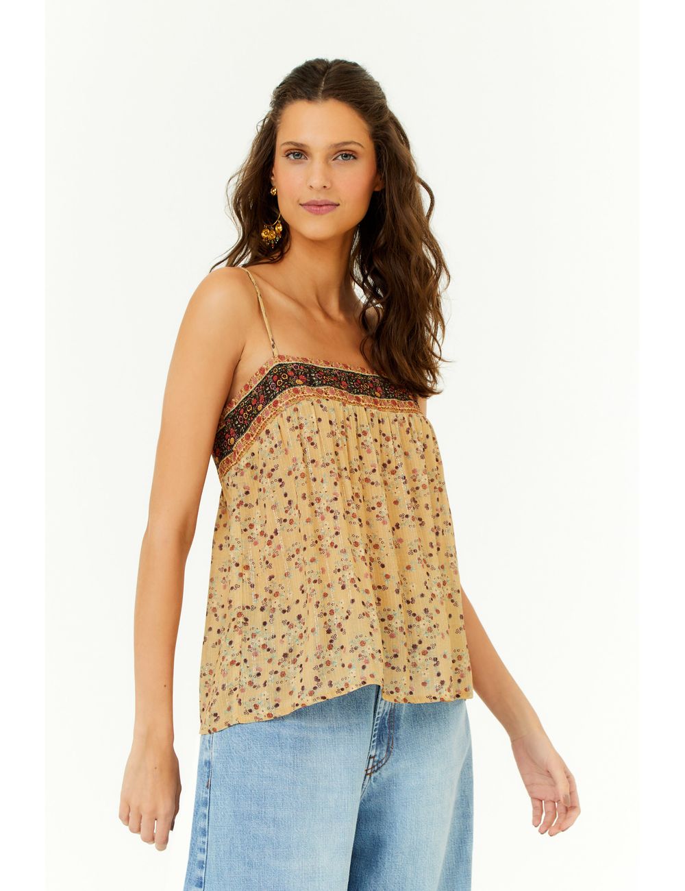 Blusa Pala Estampa Floriana