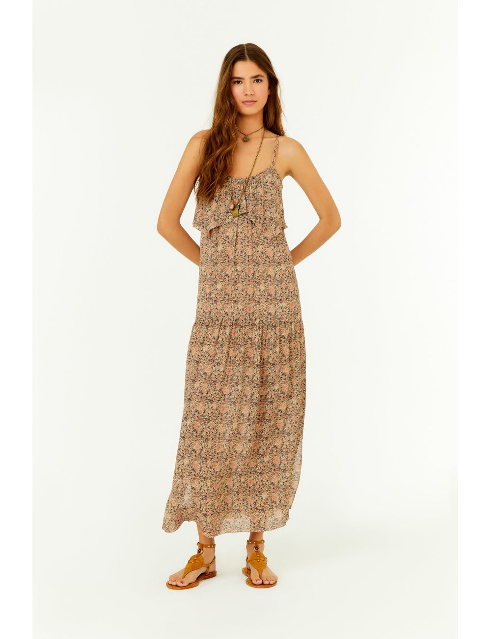 Vestido Midi Ggt Estampa Fable