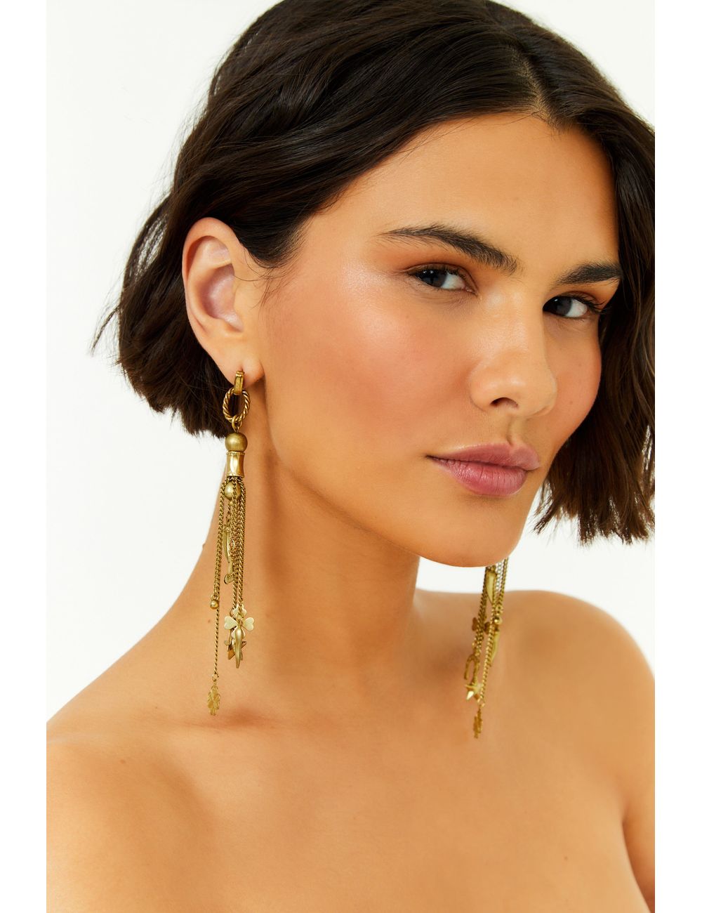 Brinco Multi Pingentes - Ouro Velho / U