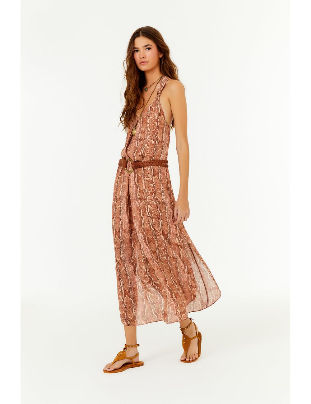 Vestido Longo Ggt Estampa Suri