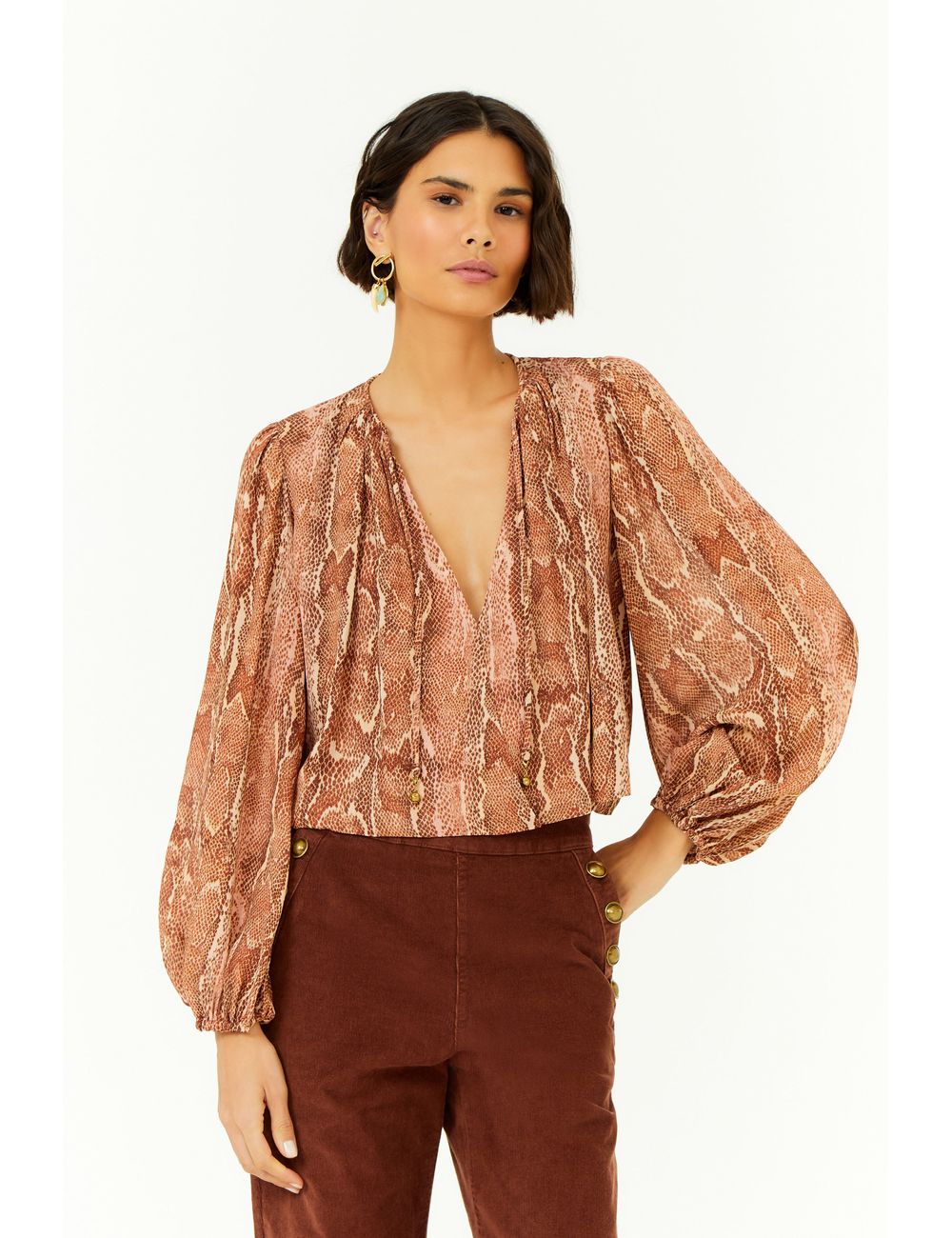Blusa Manga Longa Ggt Estampa Suri